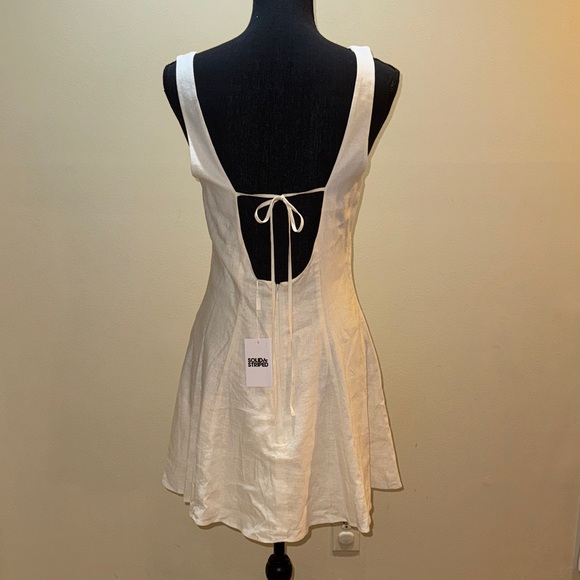 SOLID & STRIPED White Linen Mini Dress - Picture 3 of 3